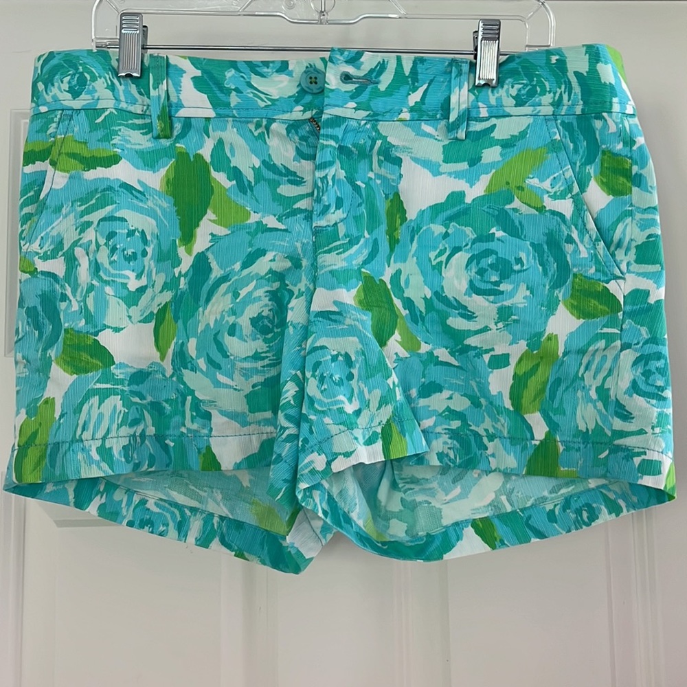 Like New! Lilly Pulitzer First Impression Callahan Aqua Shorts Size 10
